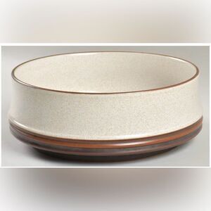 DENBY-LANGLEY Round Vegetable Bowl Potter's Wheel Parchment